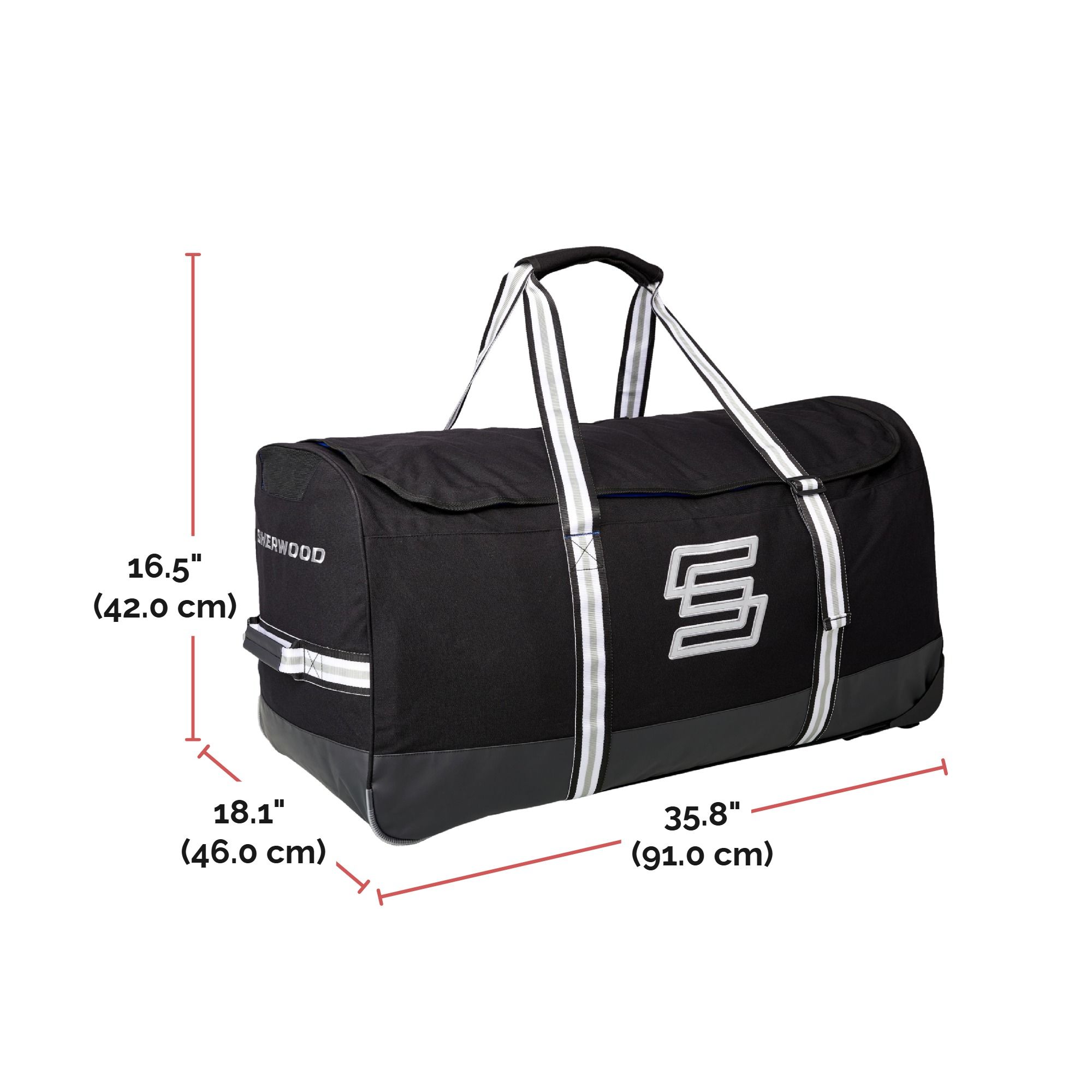 Sherwood Code Senior Hockey Wheel Bag Front_Angled_Right
