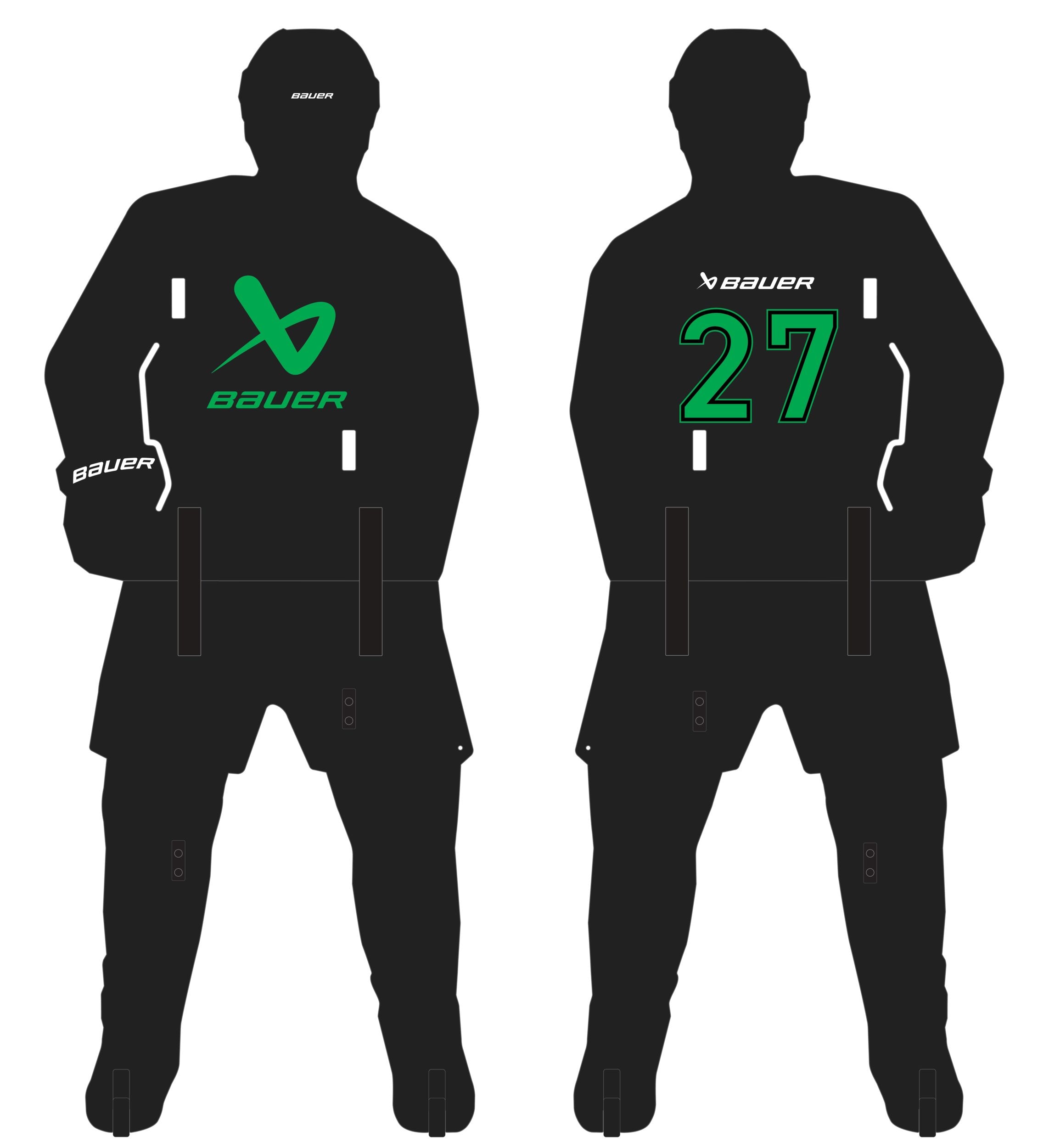 Bauer Reactor Shot Screen/ Blocker Hockey Front_Flat