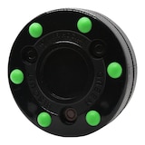 Green Biscuit Hockey Roller Puck Front_Angled_Left
