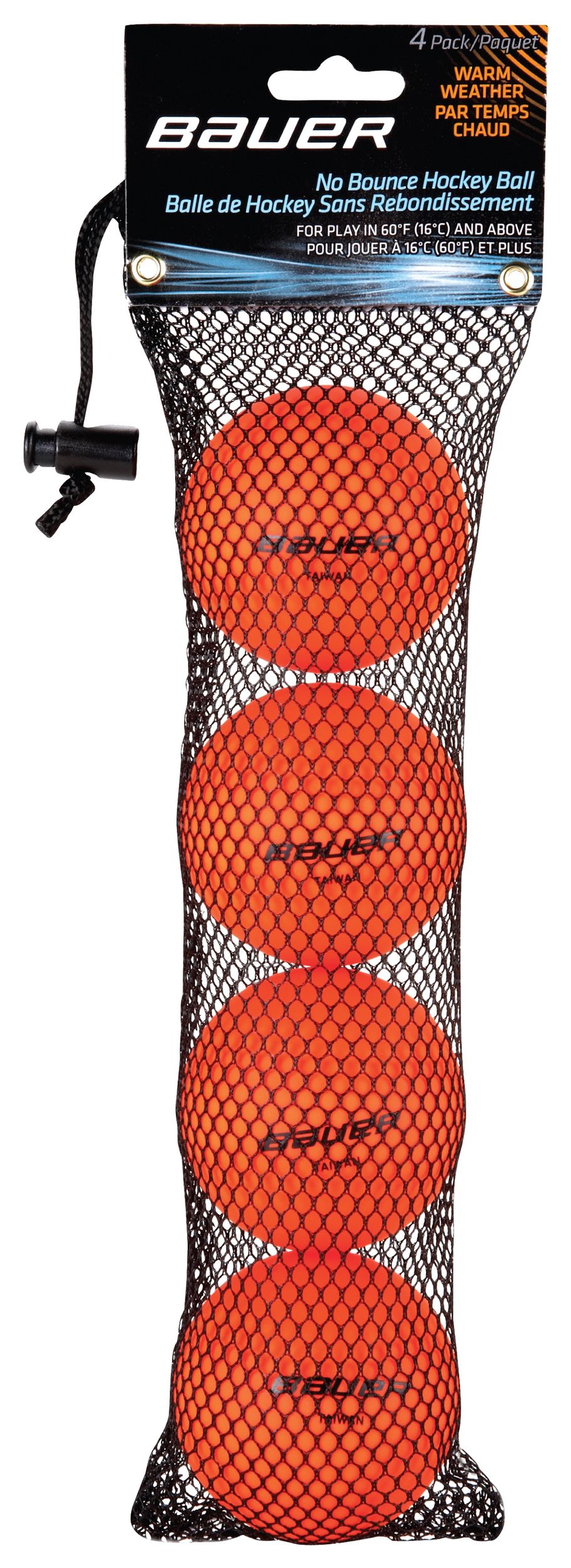Bauer Street Hockey Ball Warm 4-pk