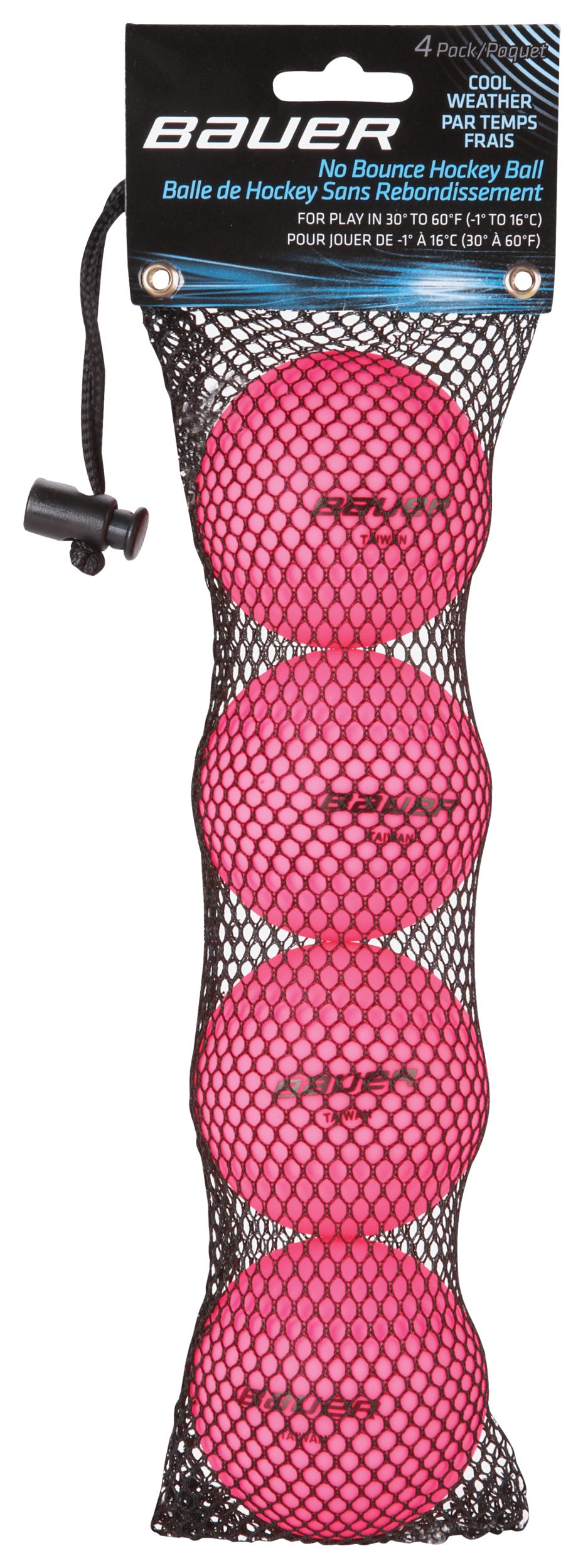 Bauer Street Hockey Ball Cool 4-pk