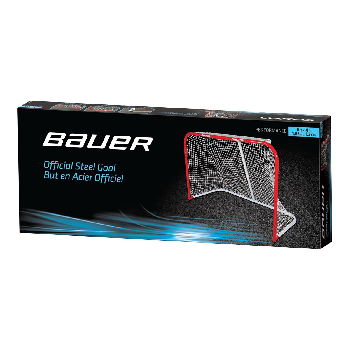 Bauer Official Performance Steel Goal Net Front_Angled_Left