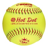 Worth 11 Inch Hot Dot .44 Cor Softball Front_Flat