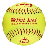 Worth 11 Inch Hot Dot .44 Cor Softball Front_Flat