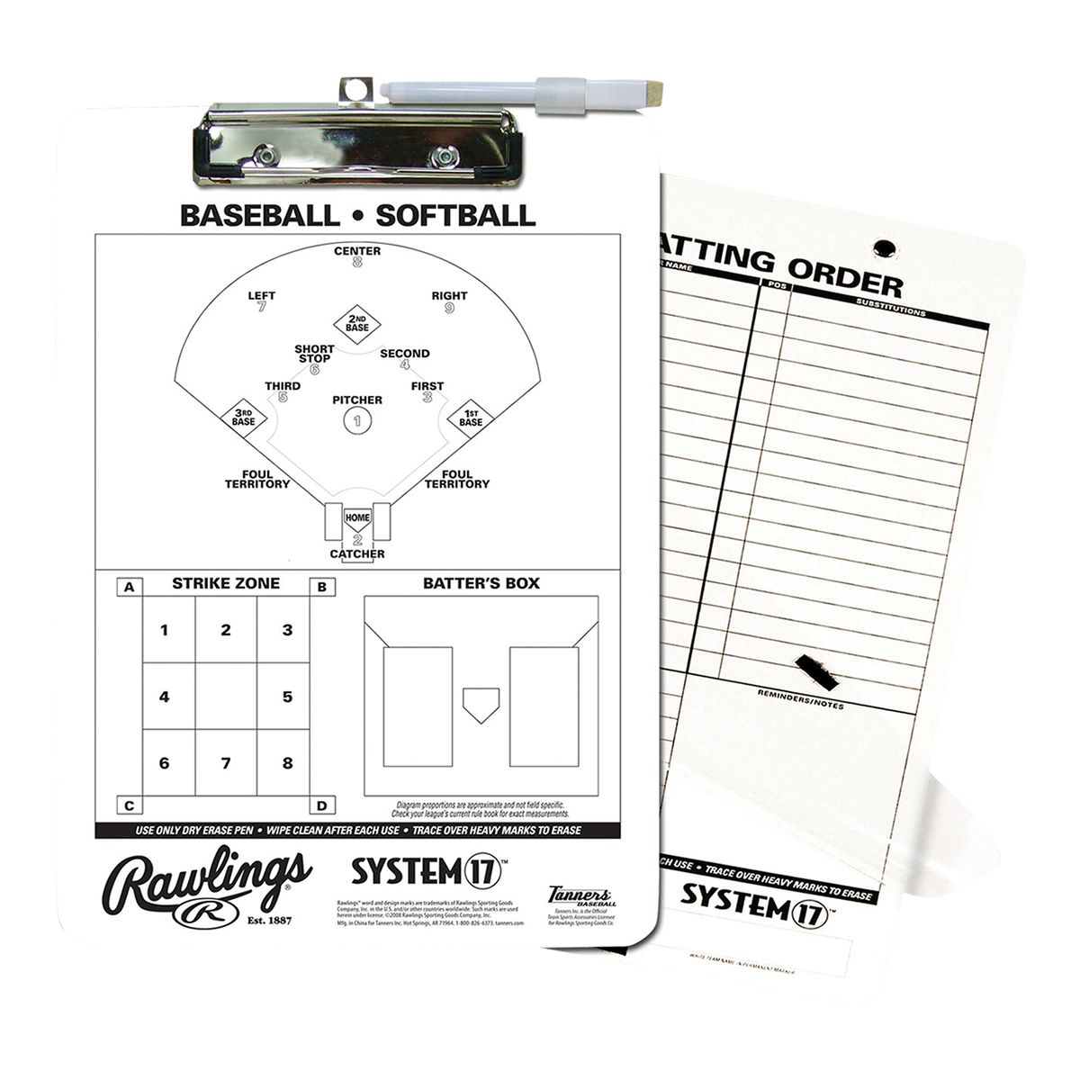 Rawlings System 17 Coach's Clipboard Composite_or_Mixed