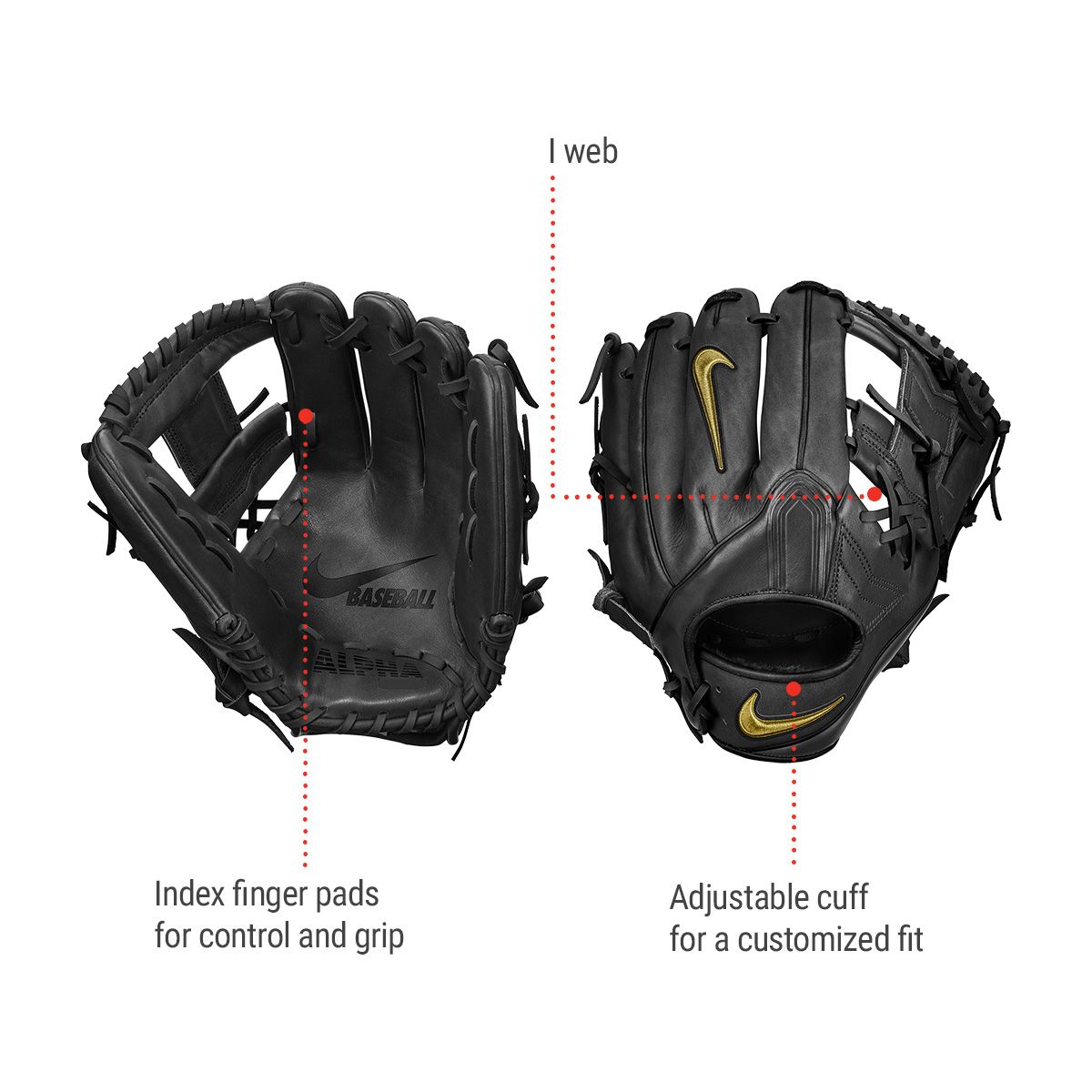 Alpha Elite Nike H Web Glove Nike Football Gloves Nike Alpha