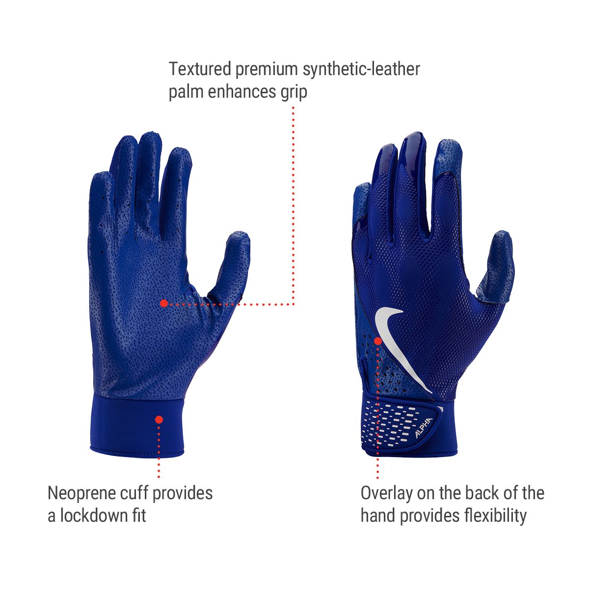 Nike Alpha Baseball Batting Gloves