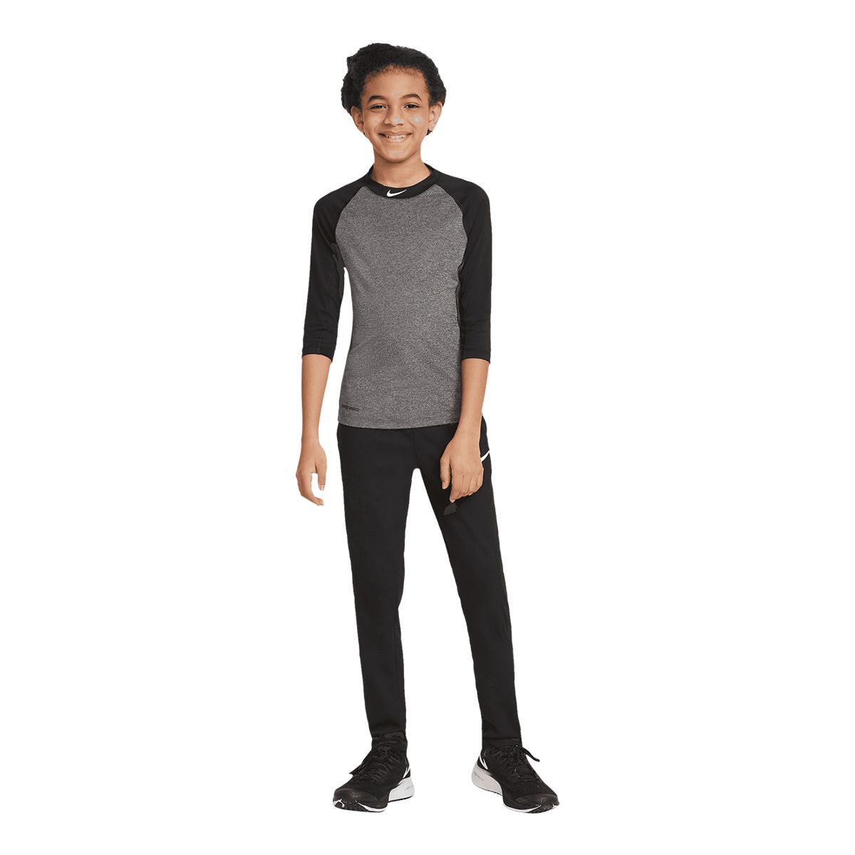 Nike Youth Dri-Fit 3/4 Baseball Sleeve Top