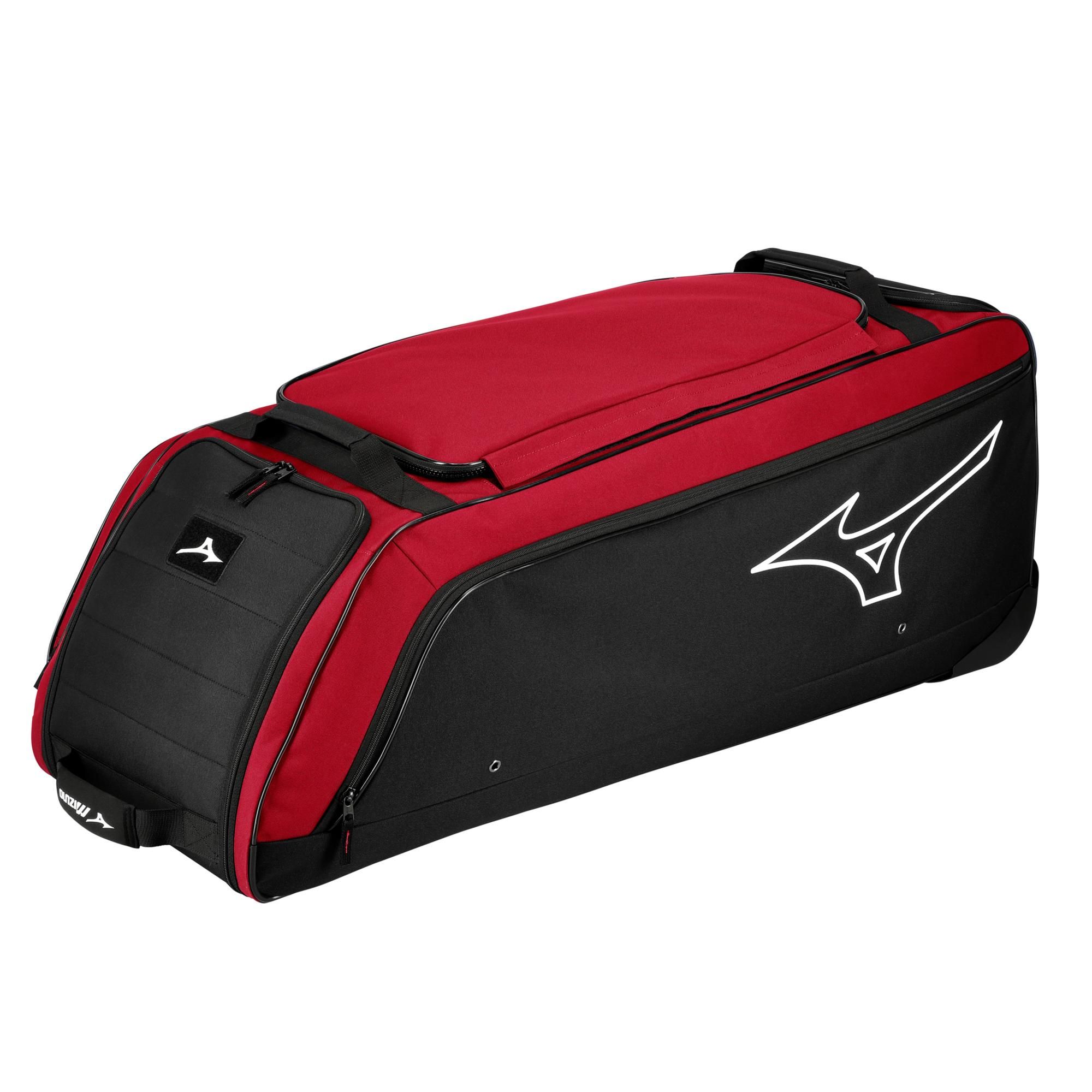 Mizuno Samurai Baseball Wheel Bag Back_Angled_Left