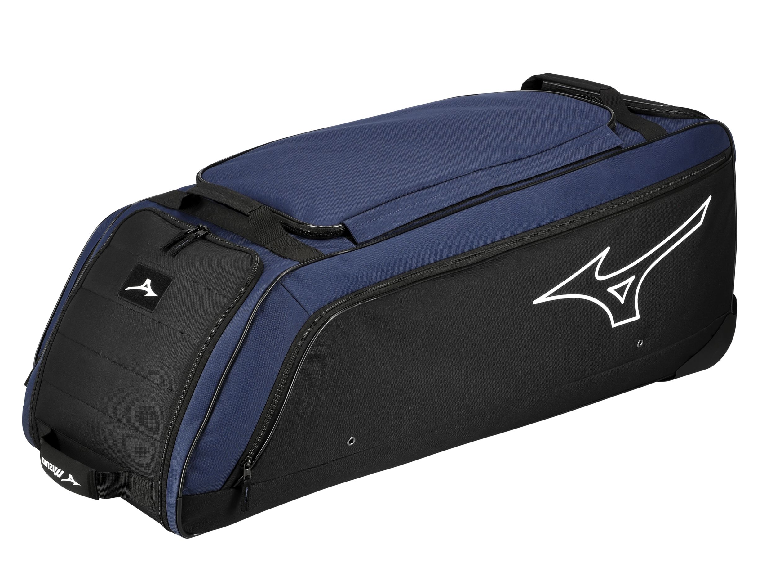 Mizuno Samurai Baseball Wheel Bag Back_Angled_Left