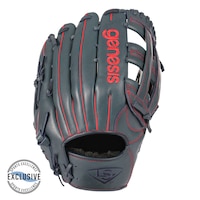 Louisville Baseball 2023 Genesis Slowpitch SEC Left Hand Baseball Glove Back_Flat