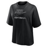 Nike Women's Cotton Boxy Softball T-shirt with Soft Premium Feel Front_Angled_Left