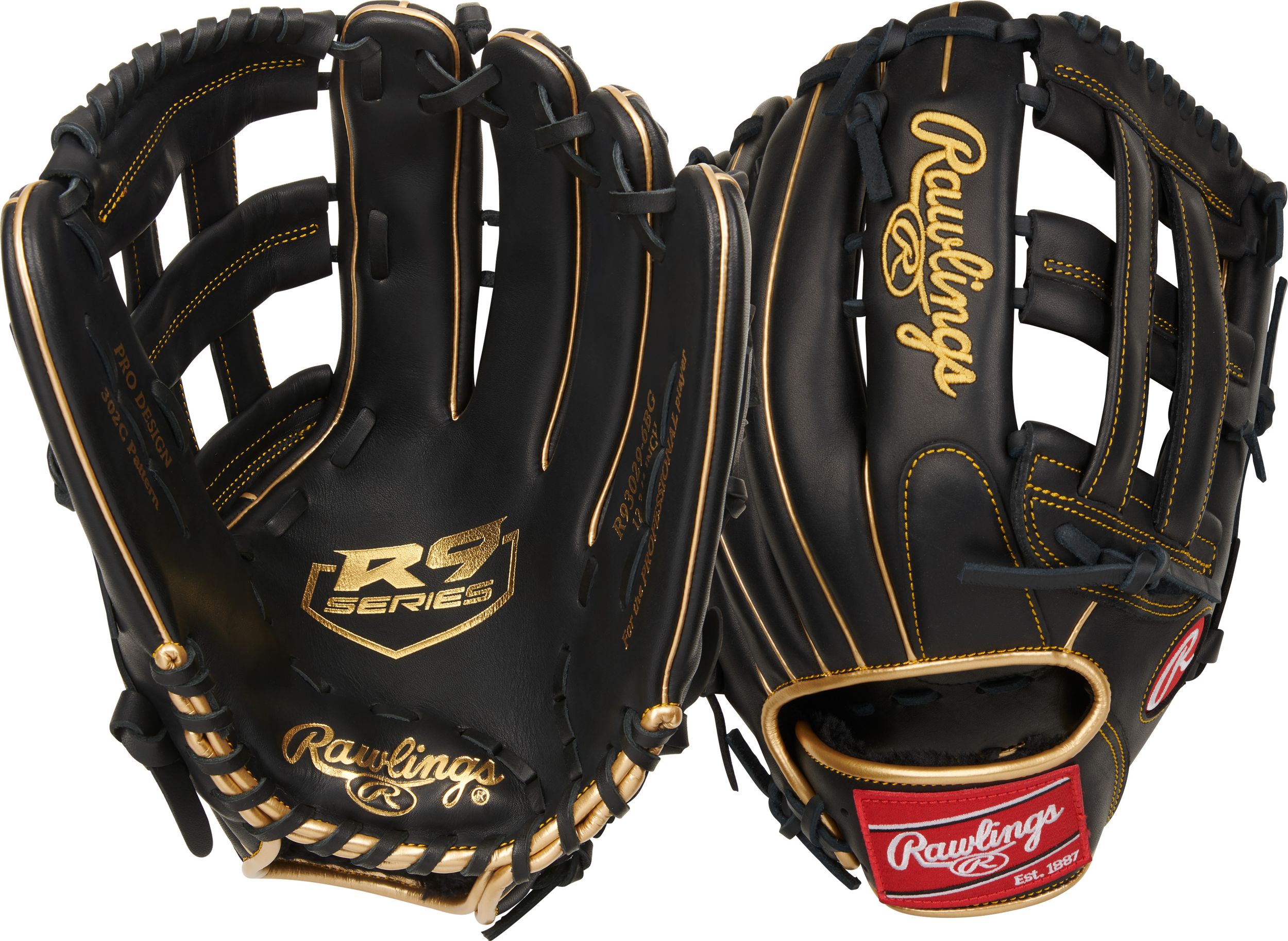 Rawlings R9 Series 12.75 H-Web Baseball Right Hand Catcher