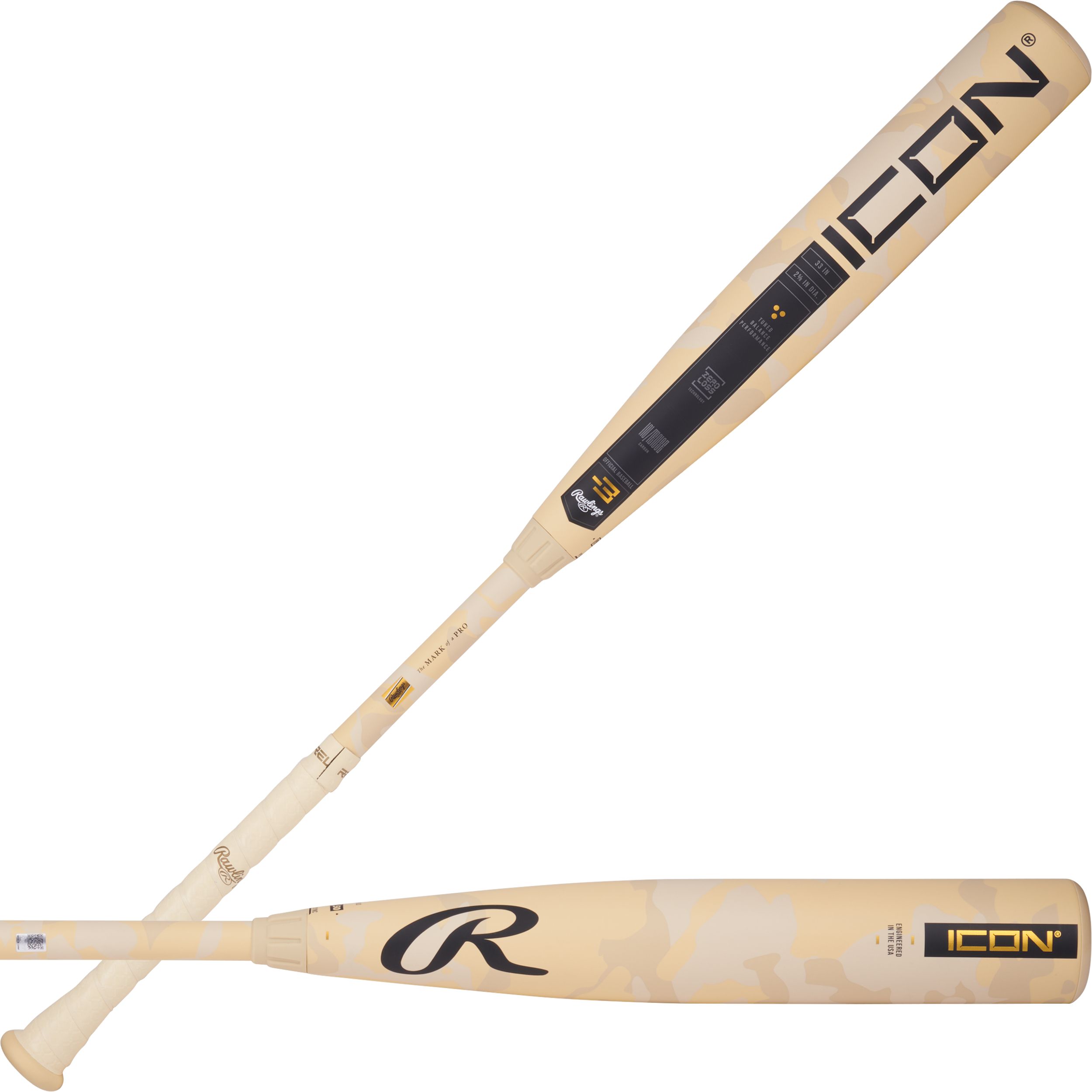 Rawlings Icon Two Piece Composite BBCOR (-3) Baseball Bat