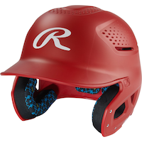 Rawlings RX2 Matte Baseball Batting Helmet Front_Angled_Left