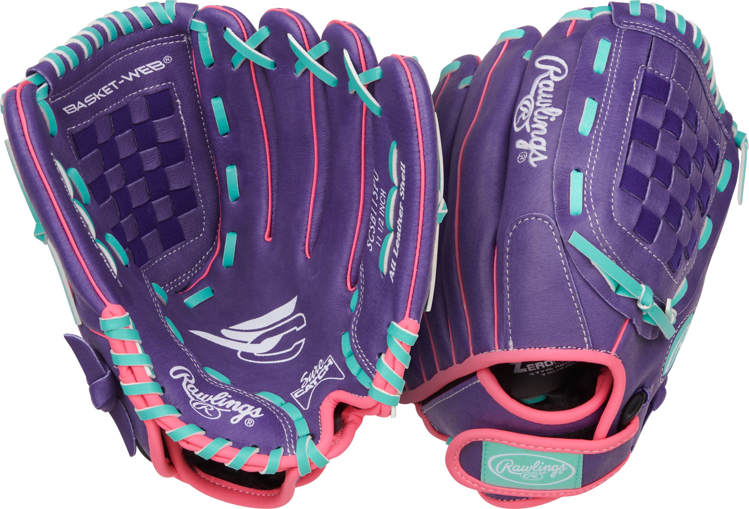 Rawlings Sure Catch 11.5 Inch Fastpitch Youth Right Hand Baseball Fielder Glove