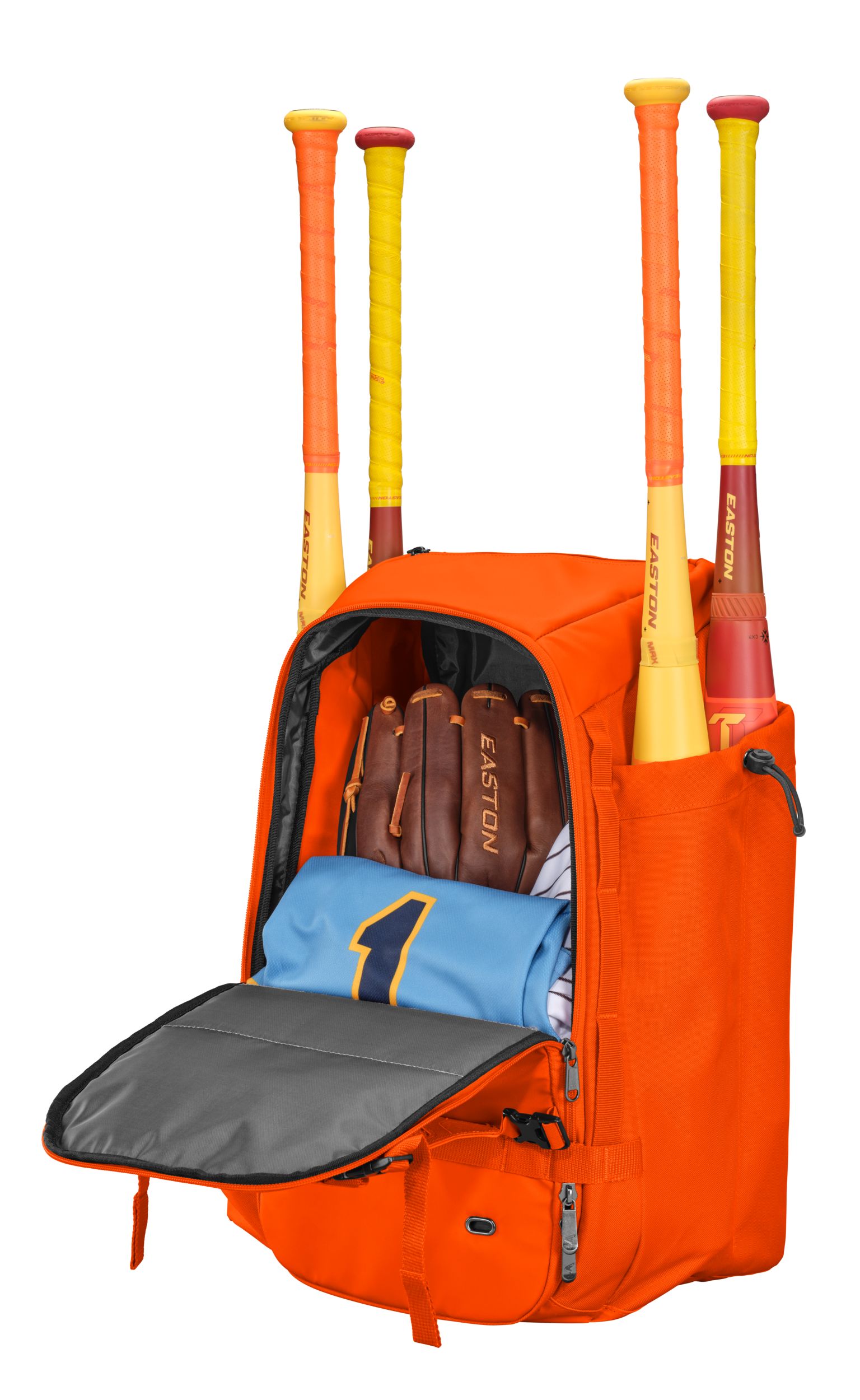 Easton Walk-off Ethos Baseball Backpack with Bat Sleeves Front_Angled_Left