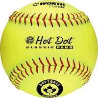 Worth SPC Hot Dot 52 COR 12 Inch Slowpitch Softball Front_Flat