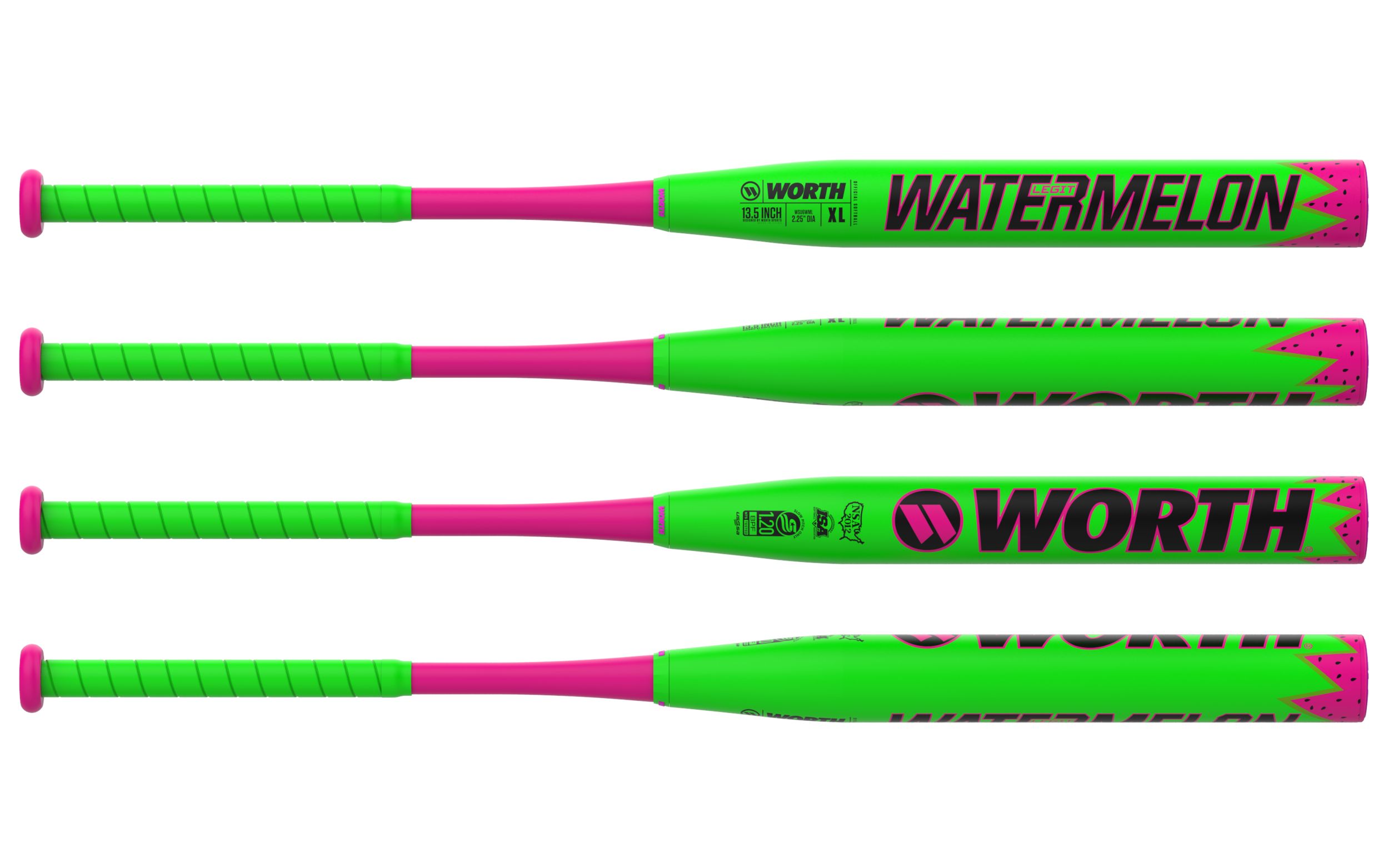 Rawlings Worth Legit Watermelon 2 Piece Slowpitch Baseball Bat