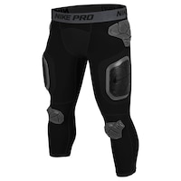 Nike Pro Hyperstrong Padded 3/4 Length Football Tights Front_Three_Fourths_Angled_Left
