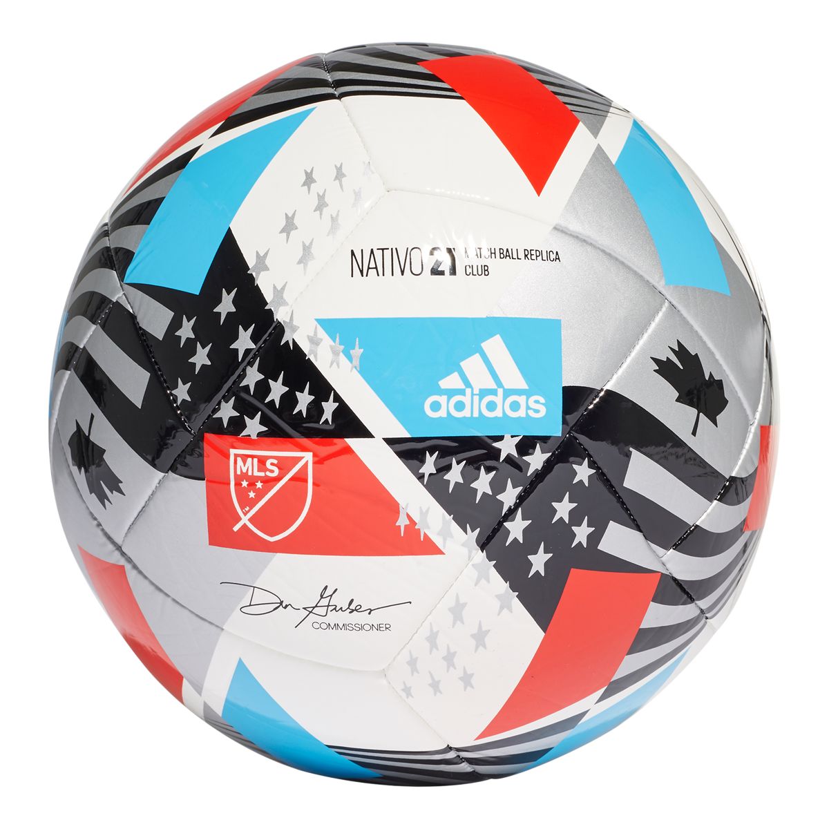 adidas SP21 MLS Club Soccer Ball - Size 3 Front_Flat