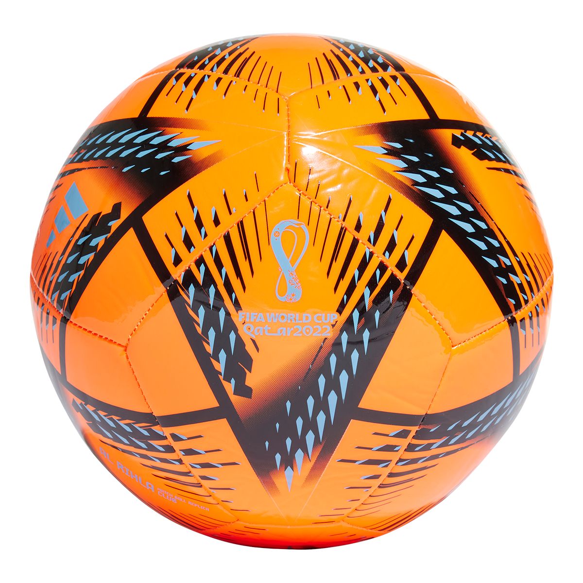 adidas World Cup 22 Al Rihla Club Soccer Ball - Size 5 Front_Angled_Left