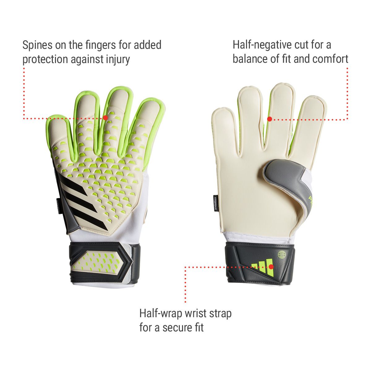 adidas Predator GL Match Fingersave Senior Gloves