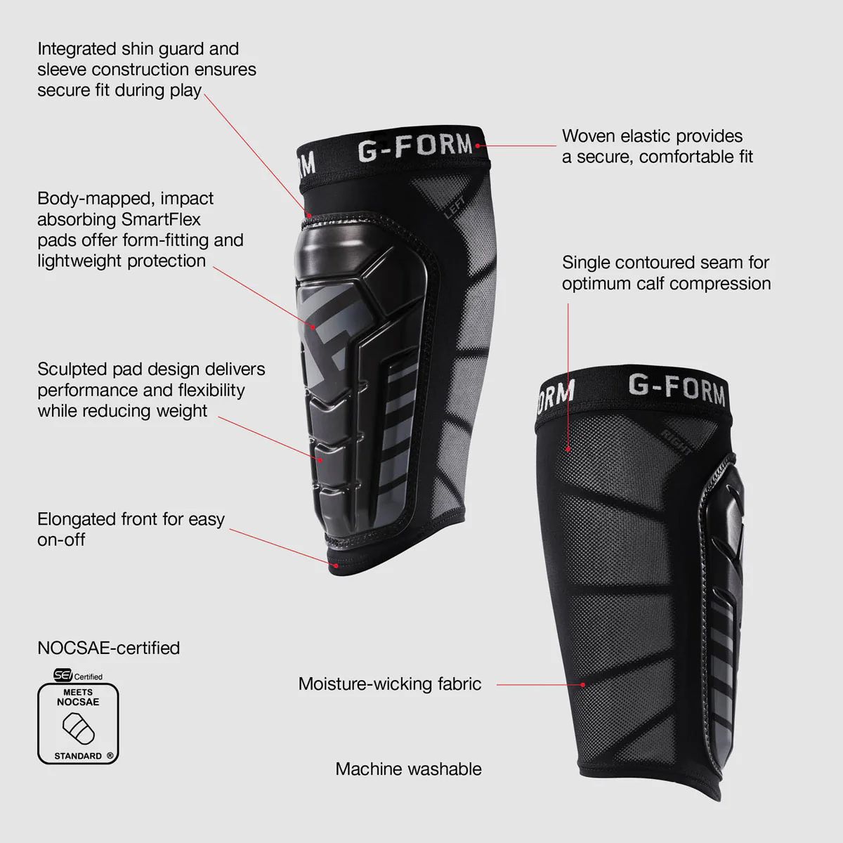G-Form Pro-S Vento Youth Shin Guards