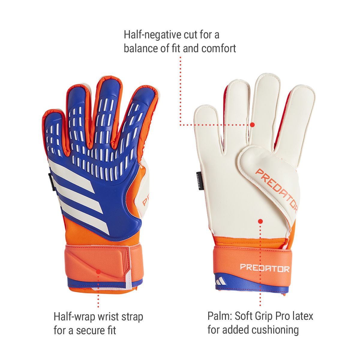 adidas Predator Match Fingersave Senior Gloves