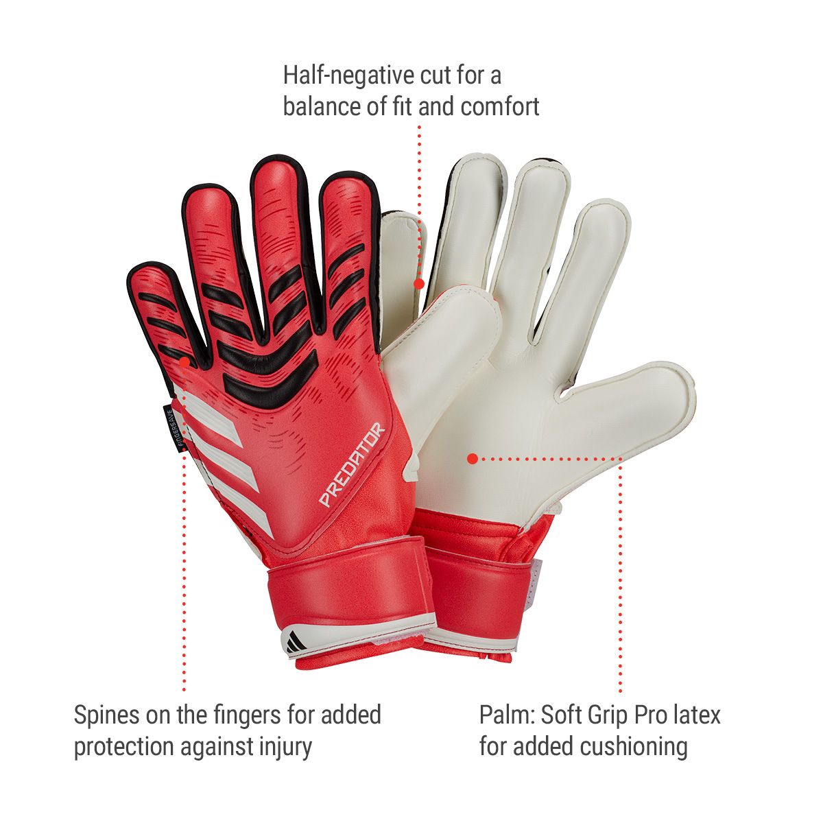 adidas Predator Match Fingersave Junior Soccer Gloves
