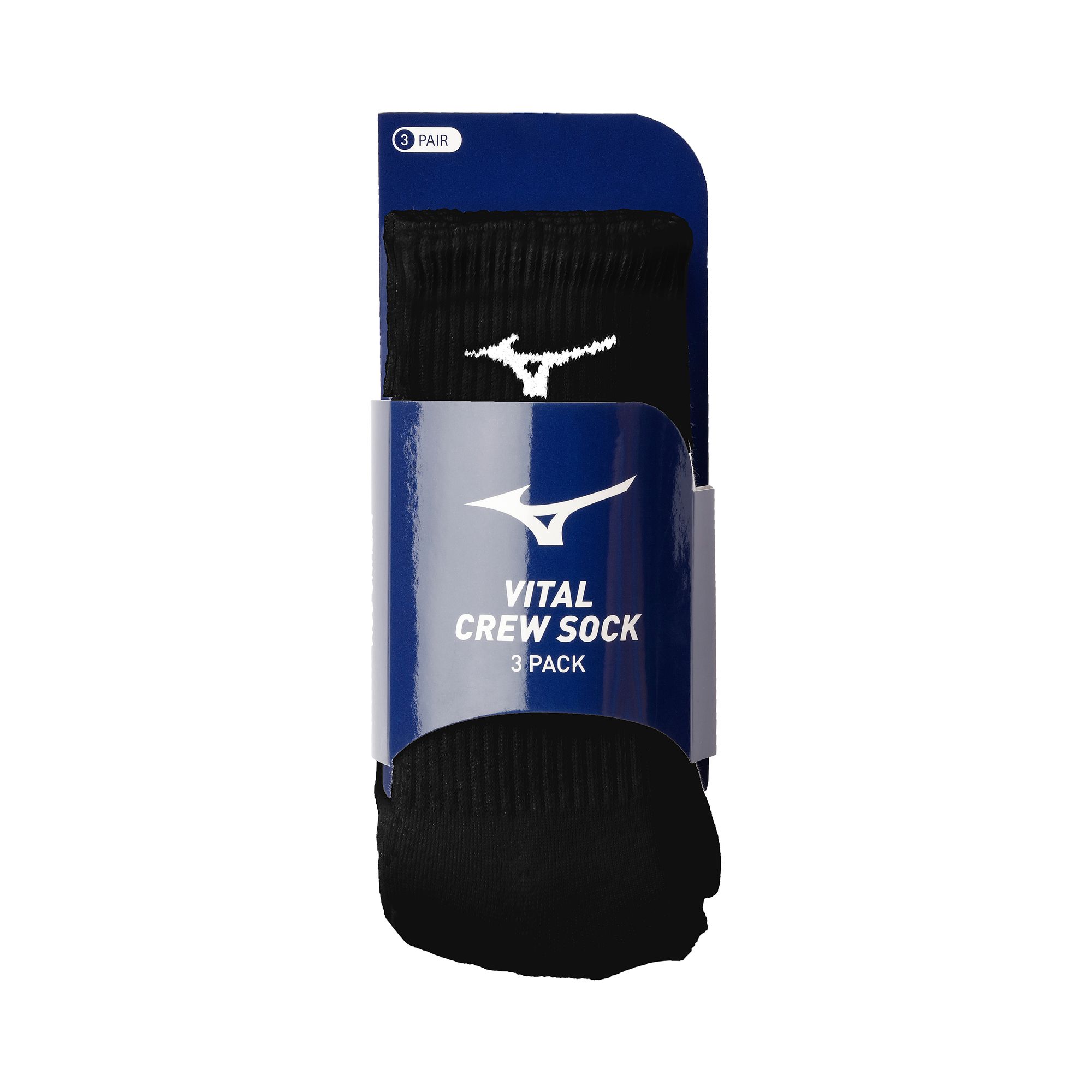 Mizuno Vital Volleyball Crew Socks - 3pk