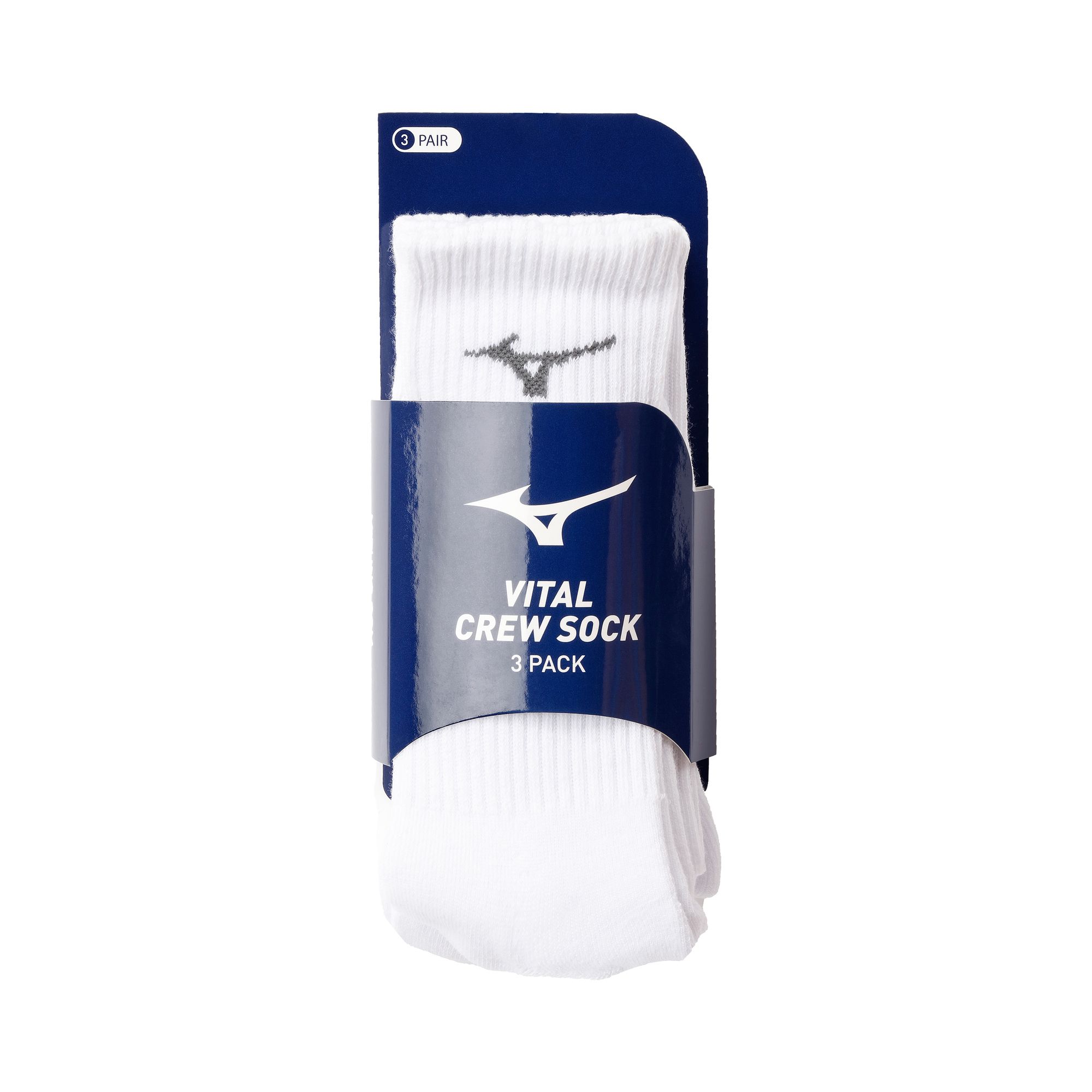 Mizuno Vital Volleyball Crew Socks - 3pk