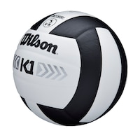 Wilson K1 Silver Volleyball Front_Angled_Left
