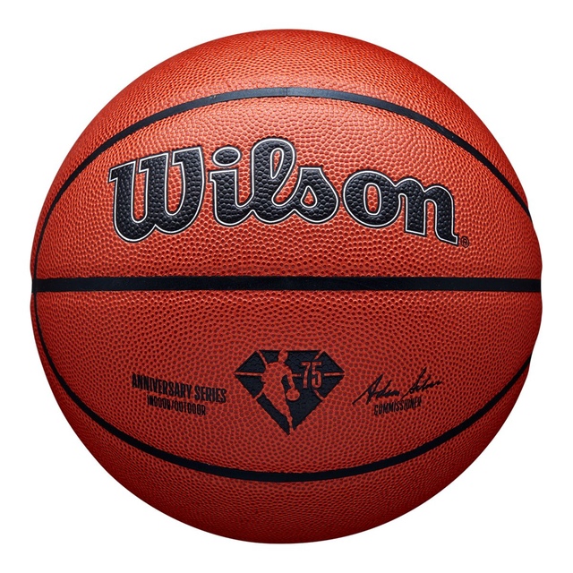 Wilson NBA 75th Authentic Basketball Basketball, Size 7, Indoor/Outdoor