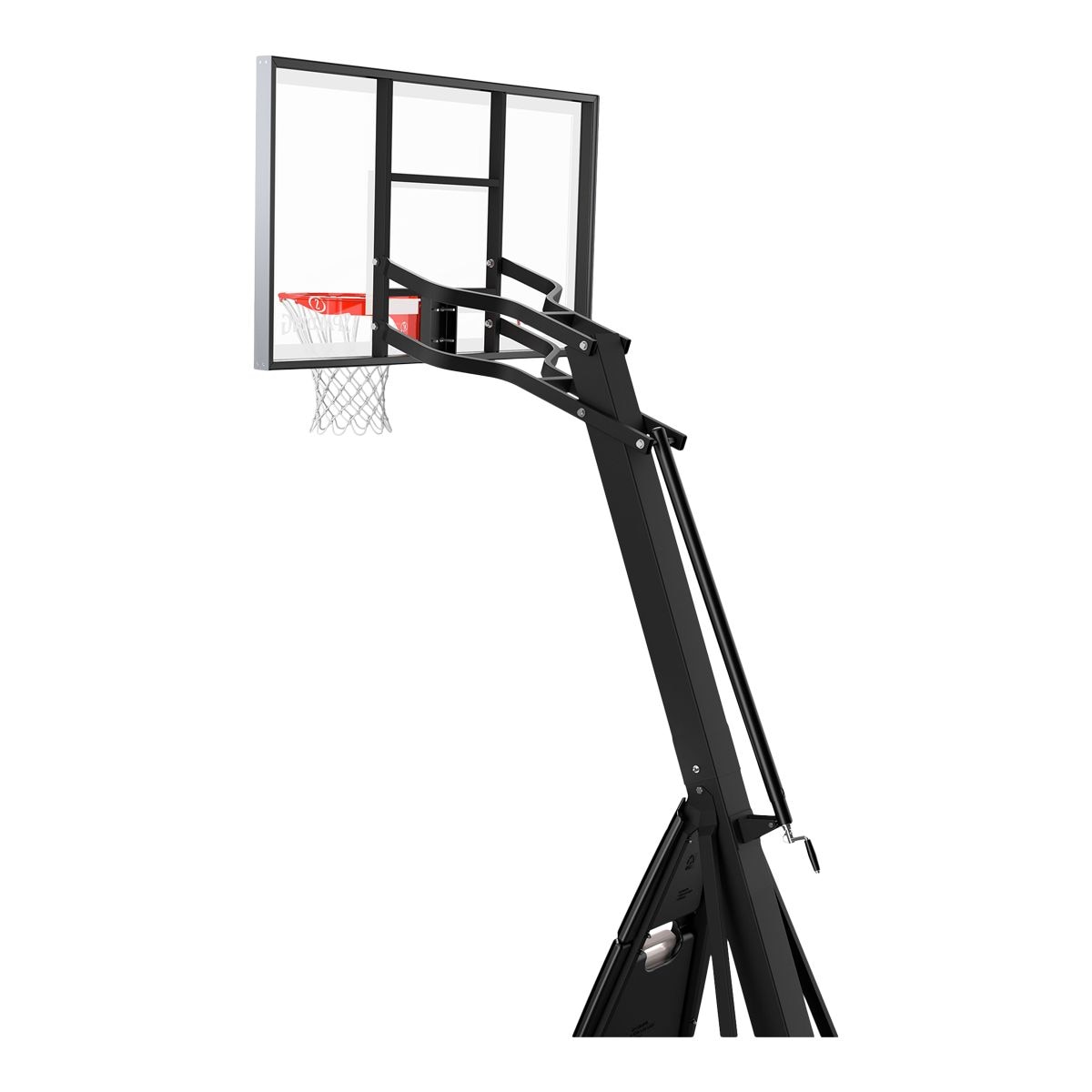 Spalding 60 Inch Glass "The Beast" Portable Basketball System CloseUp