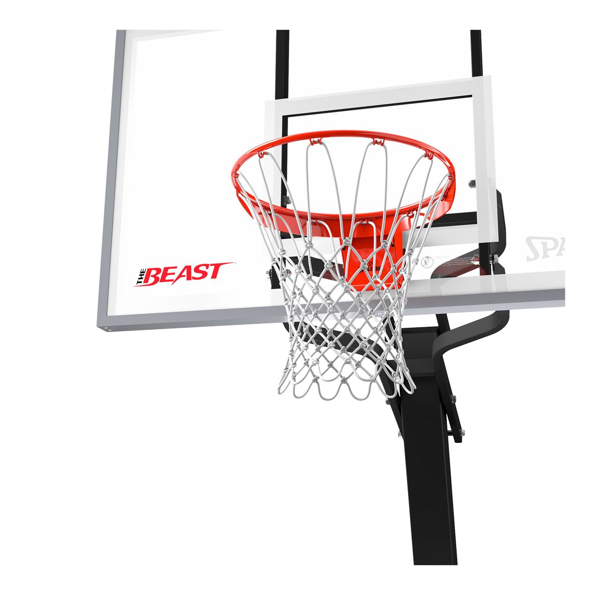 Spalding 60 Inch Glass "The Beast" Portable Basketball System CloseUp