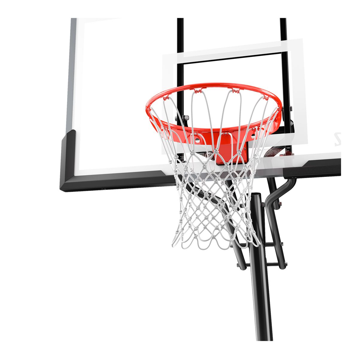 Spalding 60 Inch Acrylic Hybrid Portable Basketball System CloseUp