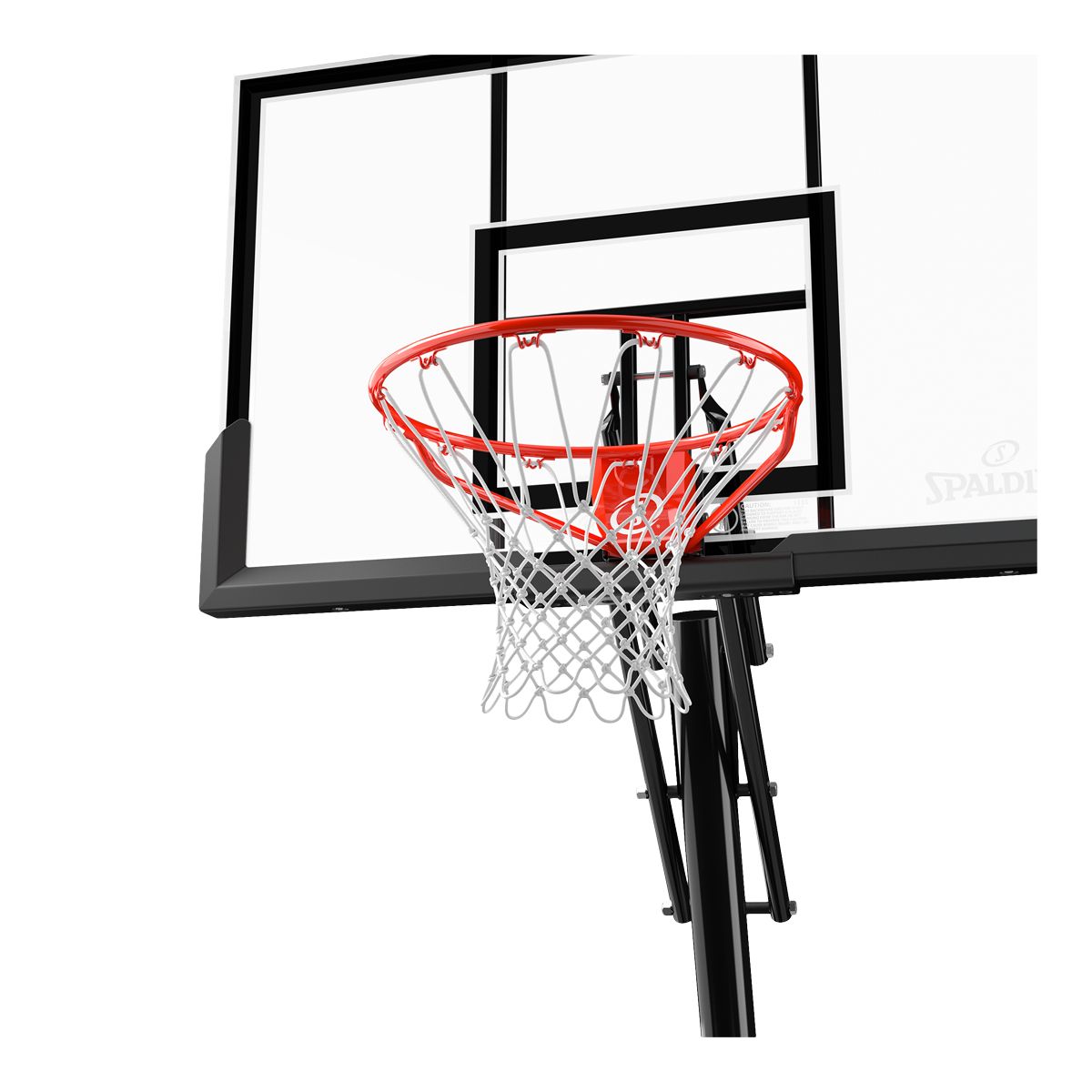 Spalding 54 Inch Acrylic Hercules Portable Basketball System CloseUp
