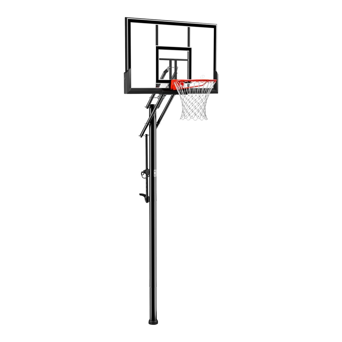 Spalding 50 Inch Acrylic Inground Basketball System Front_Angled_Right