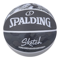 Spalding Sketch Series Basketball, Size 7, Outdoor Front_Flat