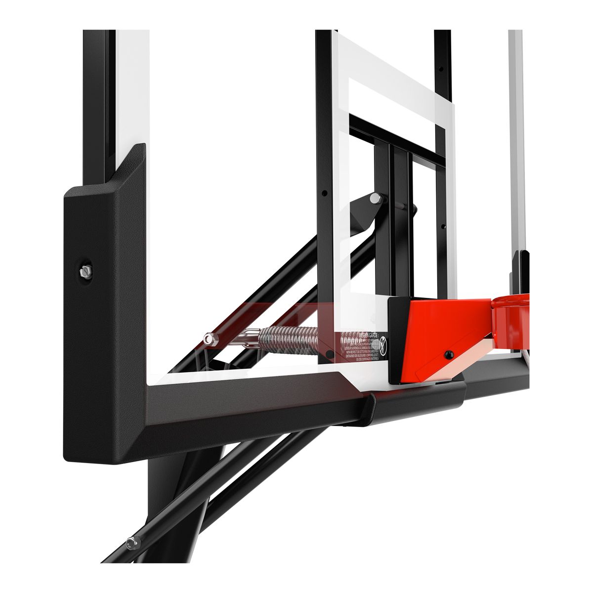 Spalding 54 Inch Rapidlock Portable Basketball System CloseUp