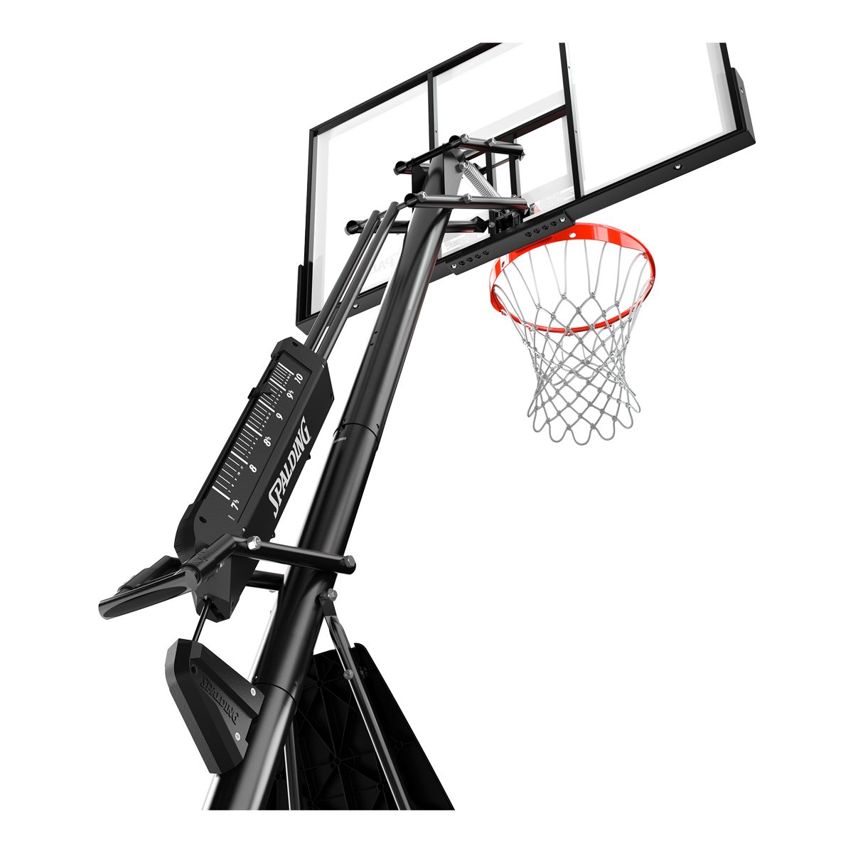 Spalding 54 Inch Rapidlock Portable Basketball System CloseUp