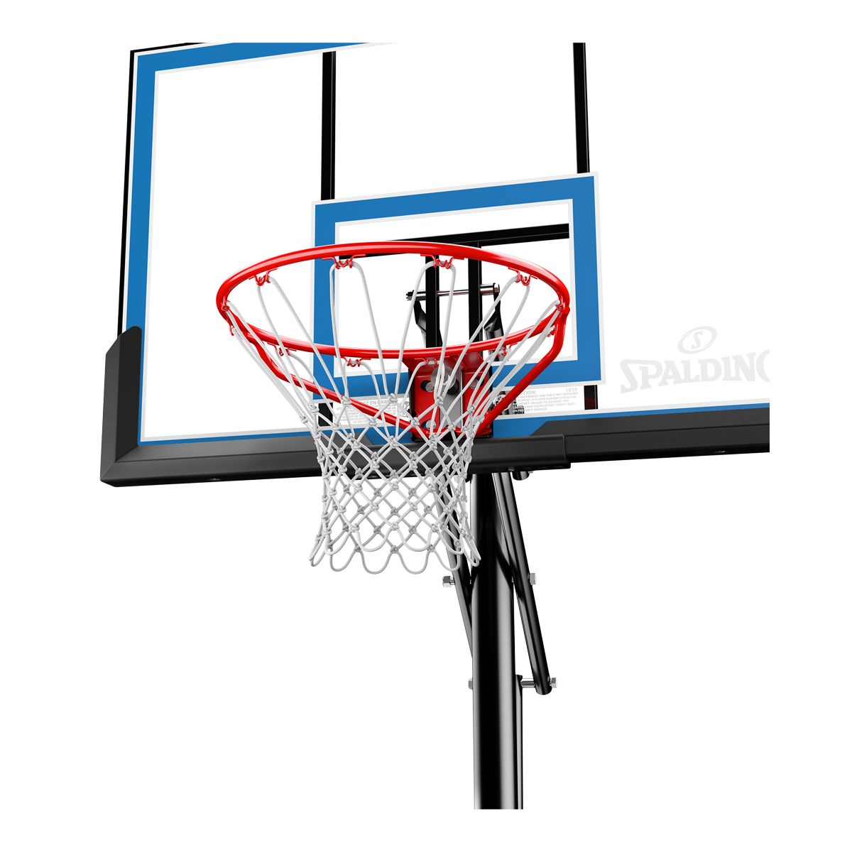 Spalding 48 Inch Polycarbonate Portable Basketball System CloseUp