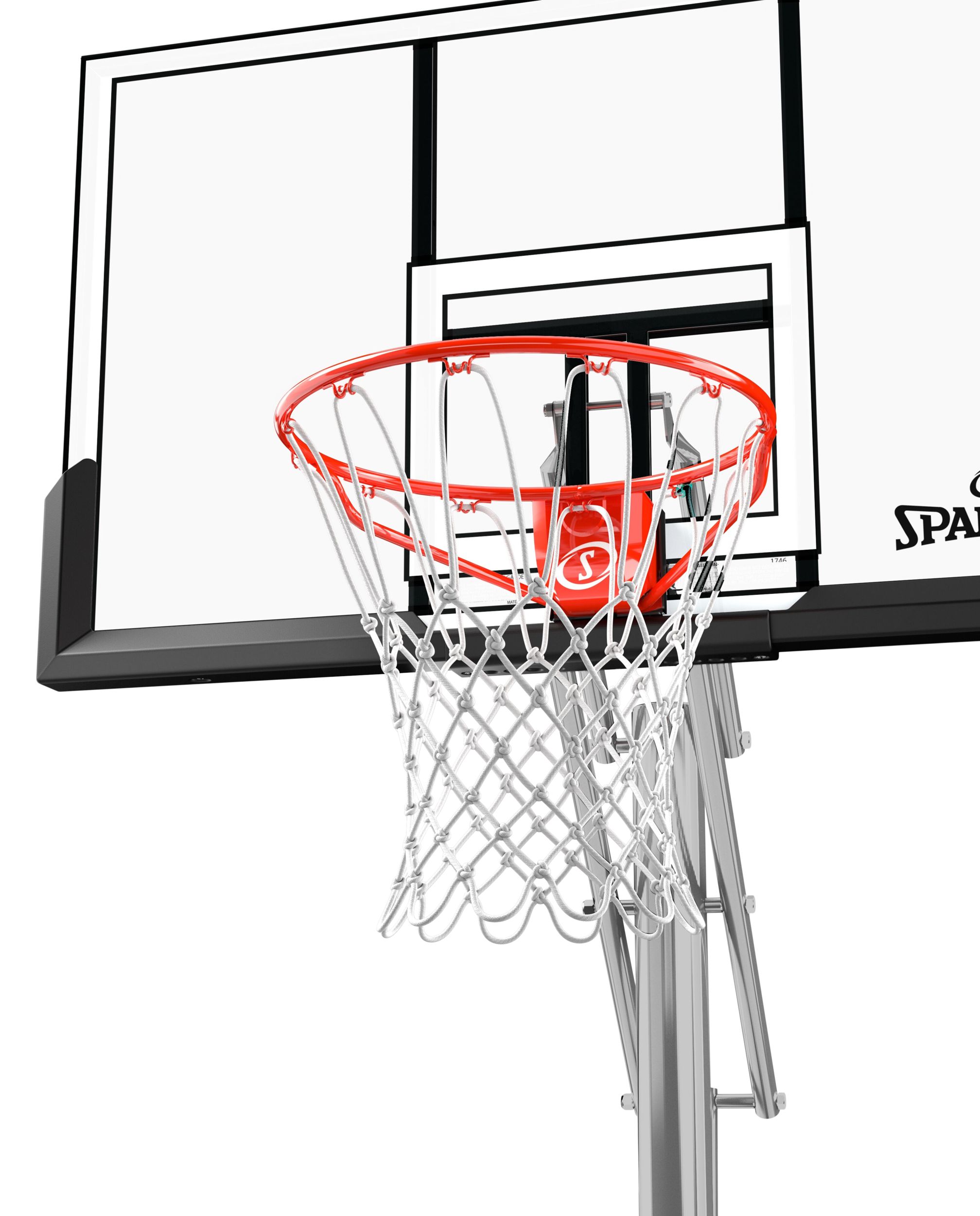 Spalding 55 Inch Acrylic Hercules Portable Basketball System CloseUp
