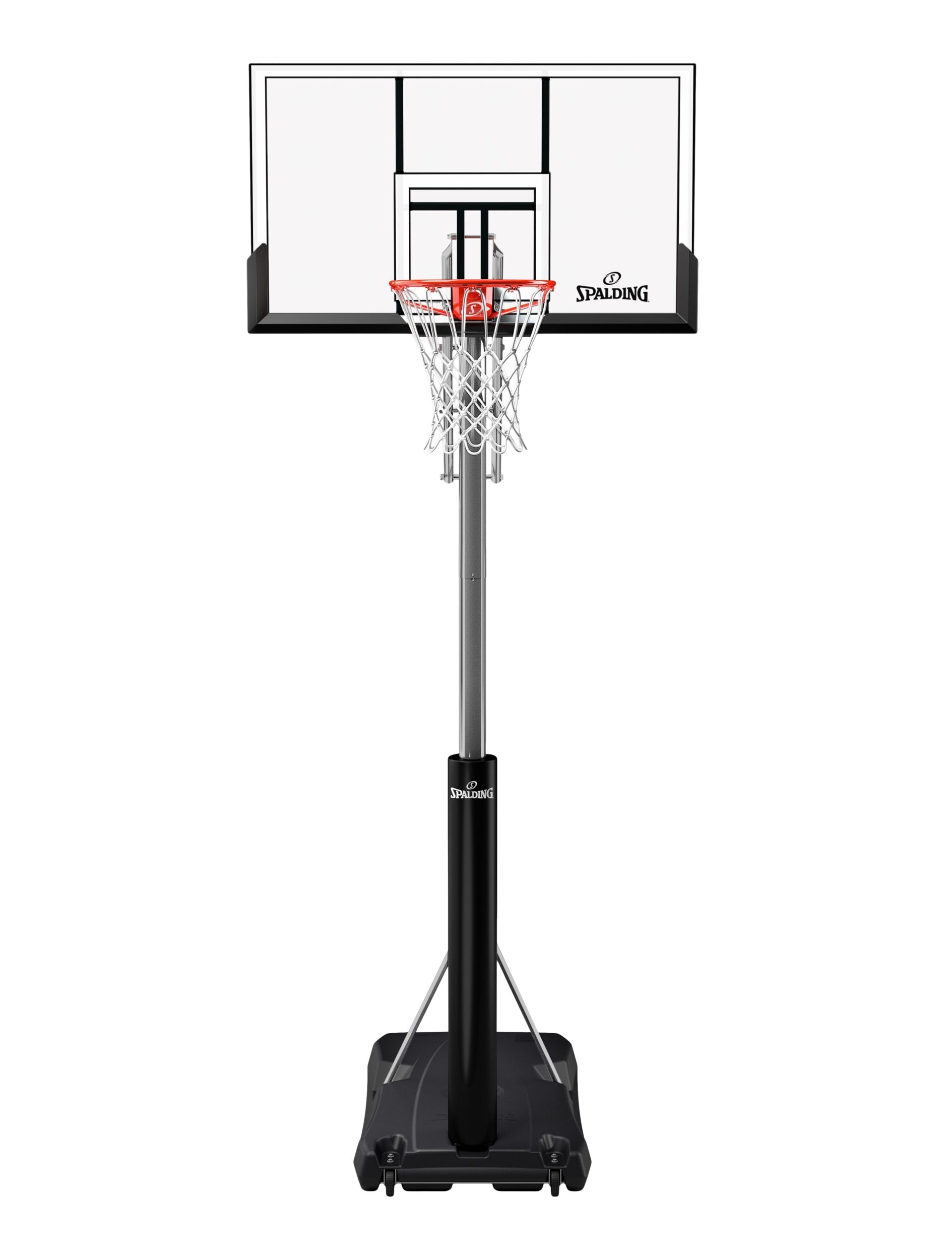 Spalding 55 Inch Acrylic Hercules Portable Basketball System Front_Flat