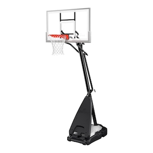 Spalding 54 Inch Glass Hybrid Portable Basketball System