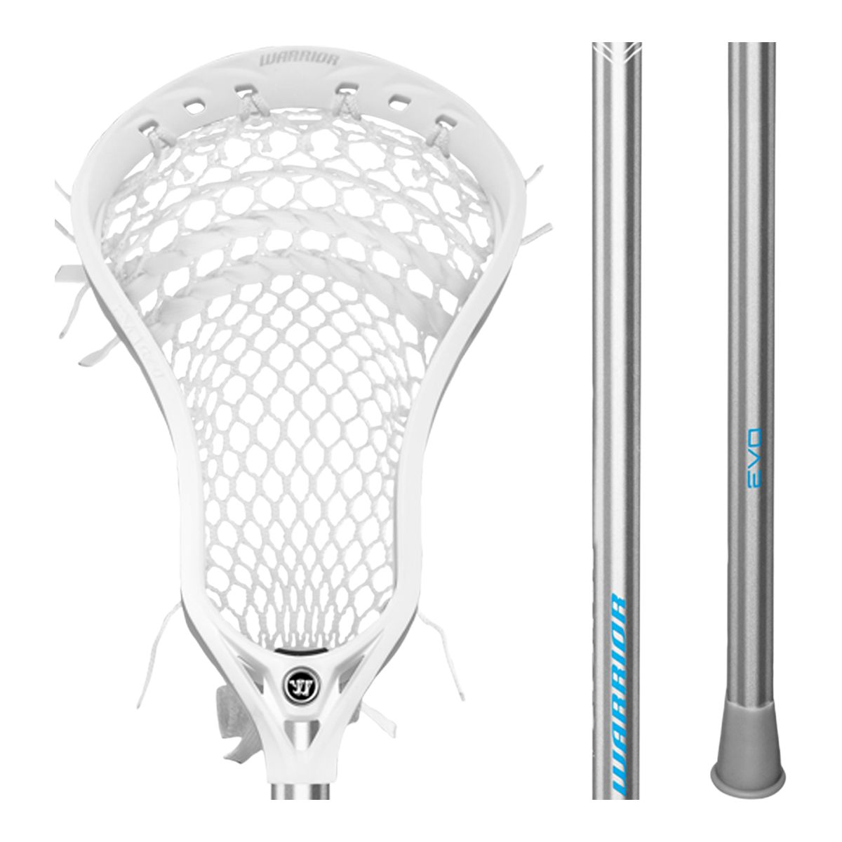 Warrior Evo QX-O Semi Soft Mesh Senior Lacrosse Stick CloseUp