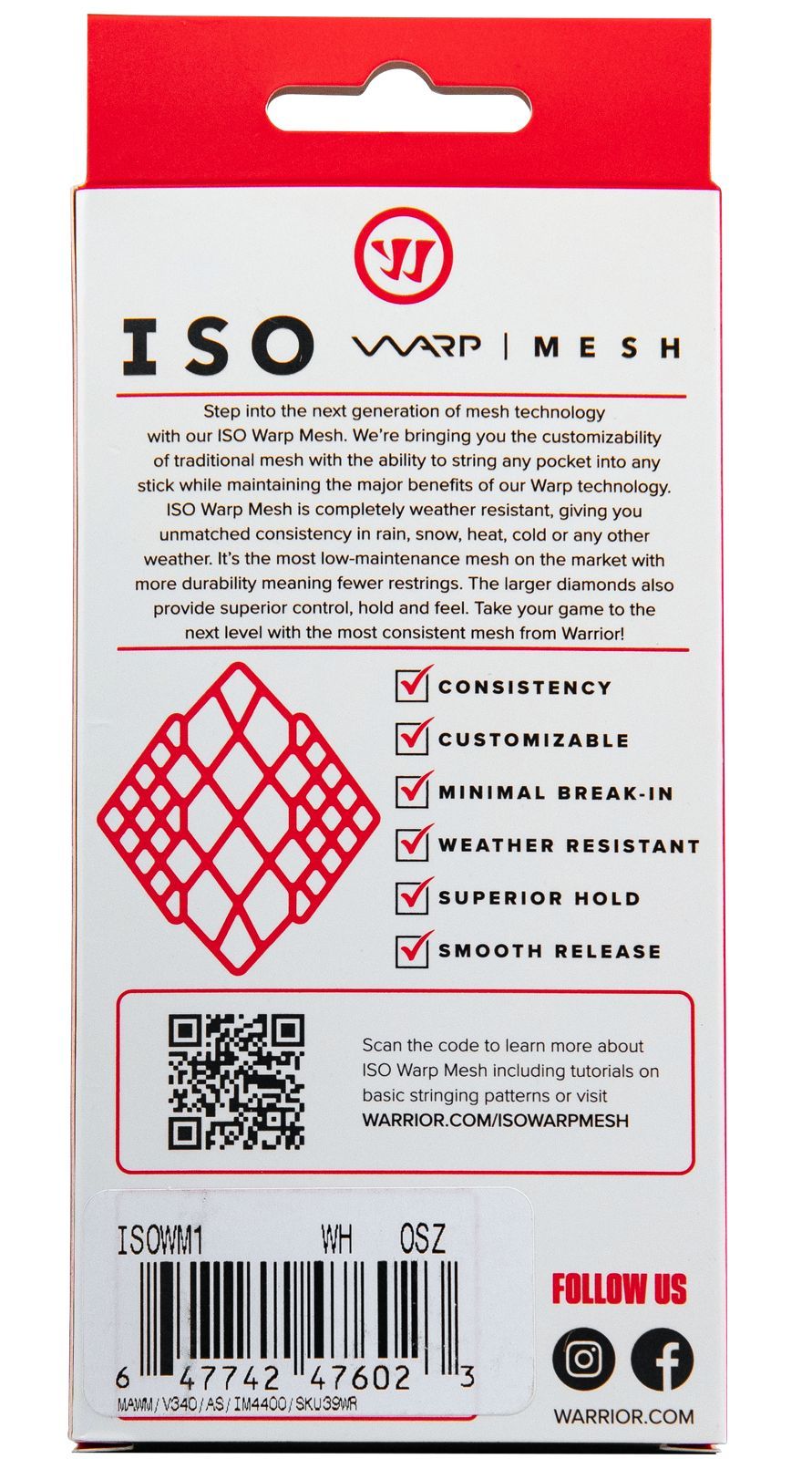 Warrior ISO Warp Mesh Back_Flat