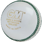 Gunn & Moore Chrome Grade 1 Club White Cricket Ball Front_Angled_Left