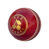 Kookaburra Cherry Red Cricket Ball - 156g Front_Angled_Left